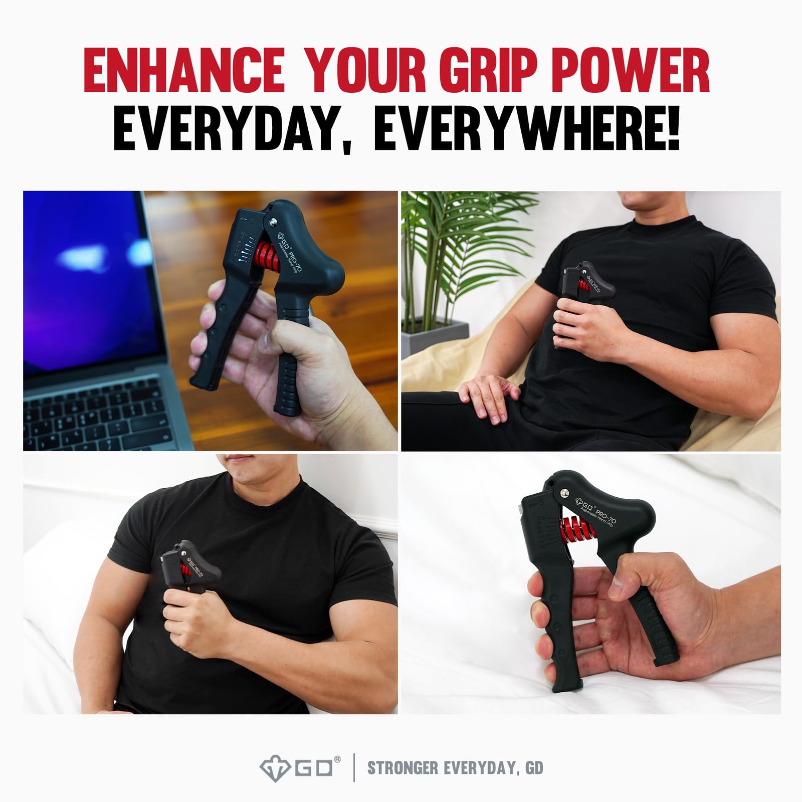 GD Grip Pro-70 regulowany wzmacniacz uchwytu ręcznego (55 do 70 kg)