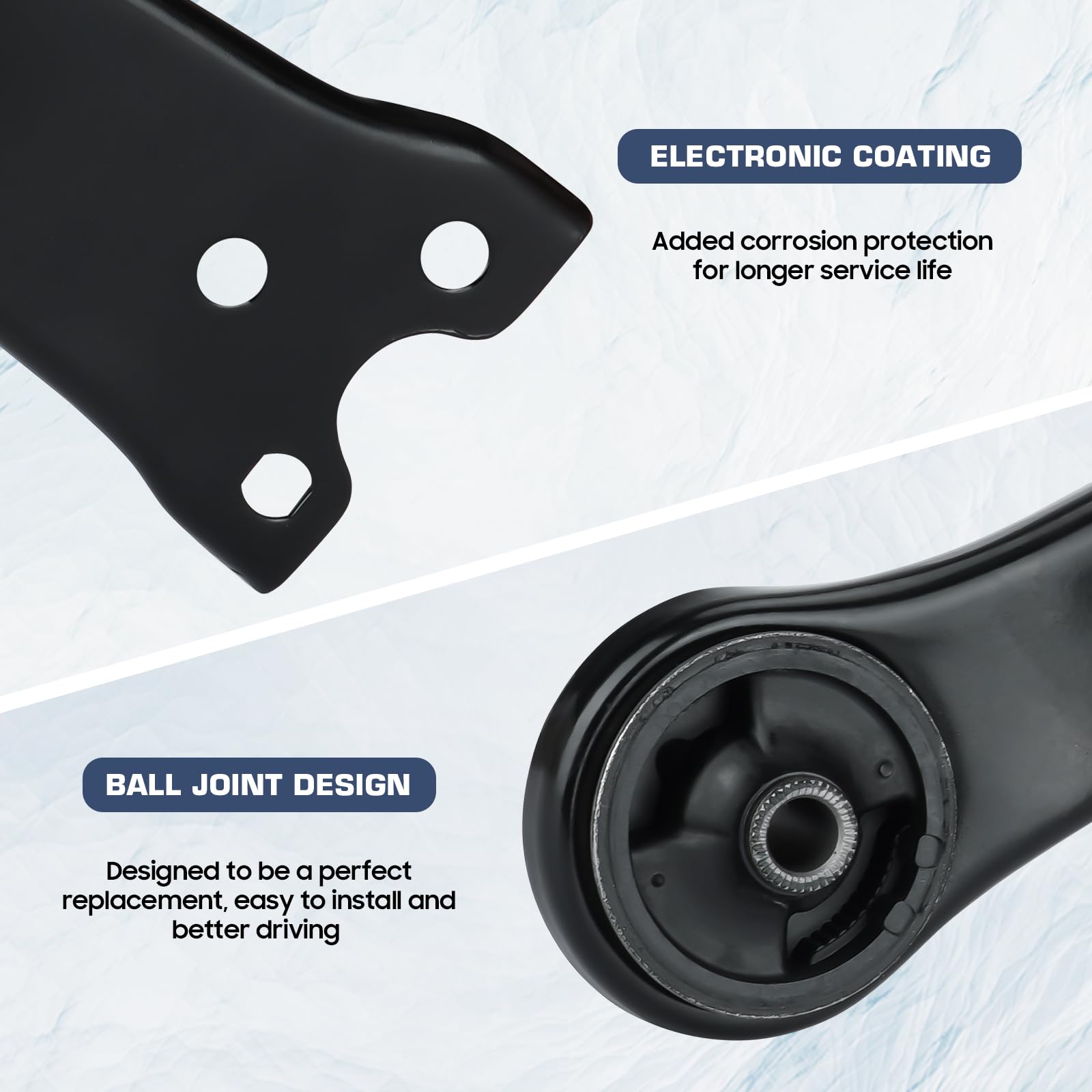 Torchbeam 4Pcs Front Lower Control Arms, Suspension Kit