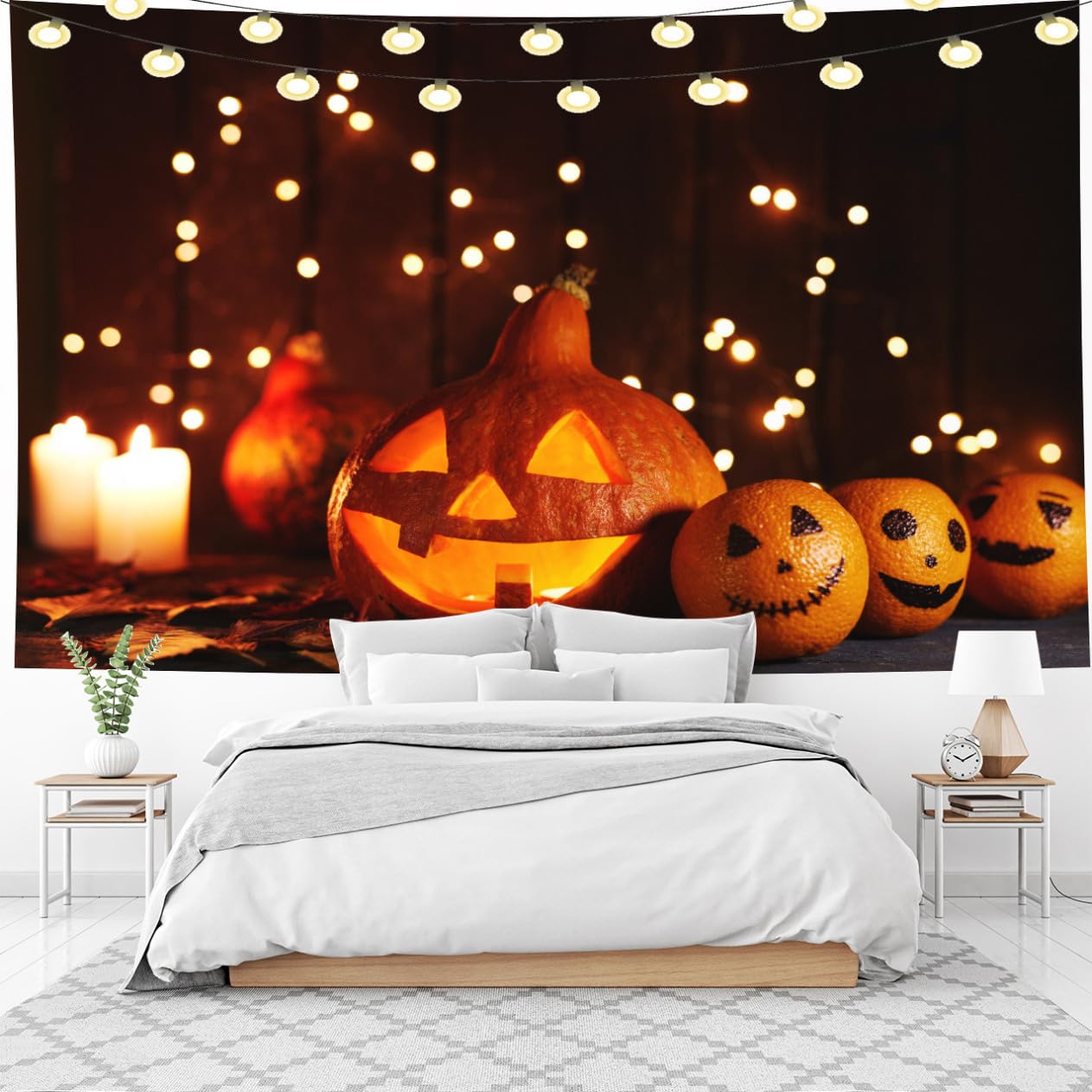 ⭐️1点限り⭐️ハロウィン背景布 タペストリー 満月 ポリエステル