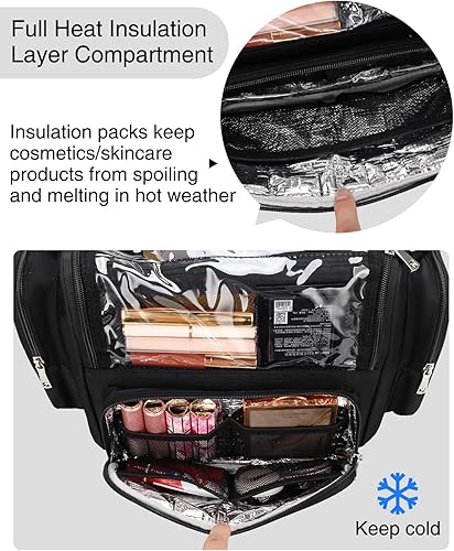Miniatura 4 de Estuche para brochas de maquillaje, soporte grande para brochas de maquillaje profesional, estuche de viaje transparente impermeable para