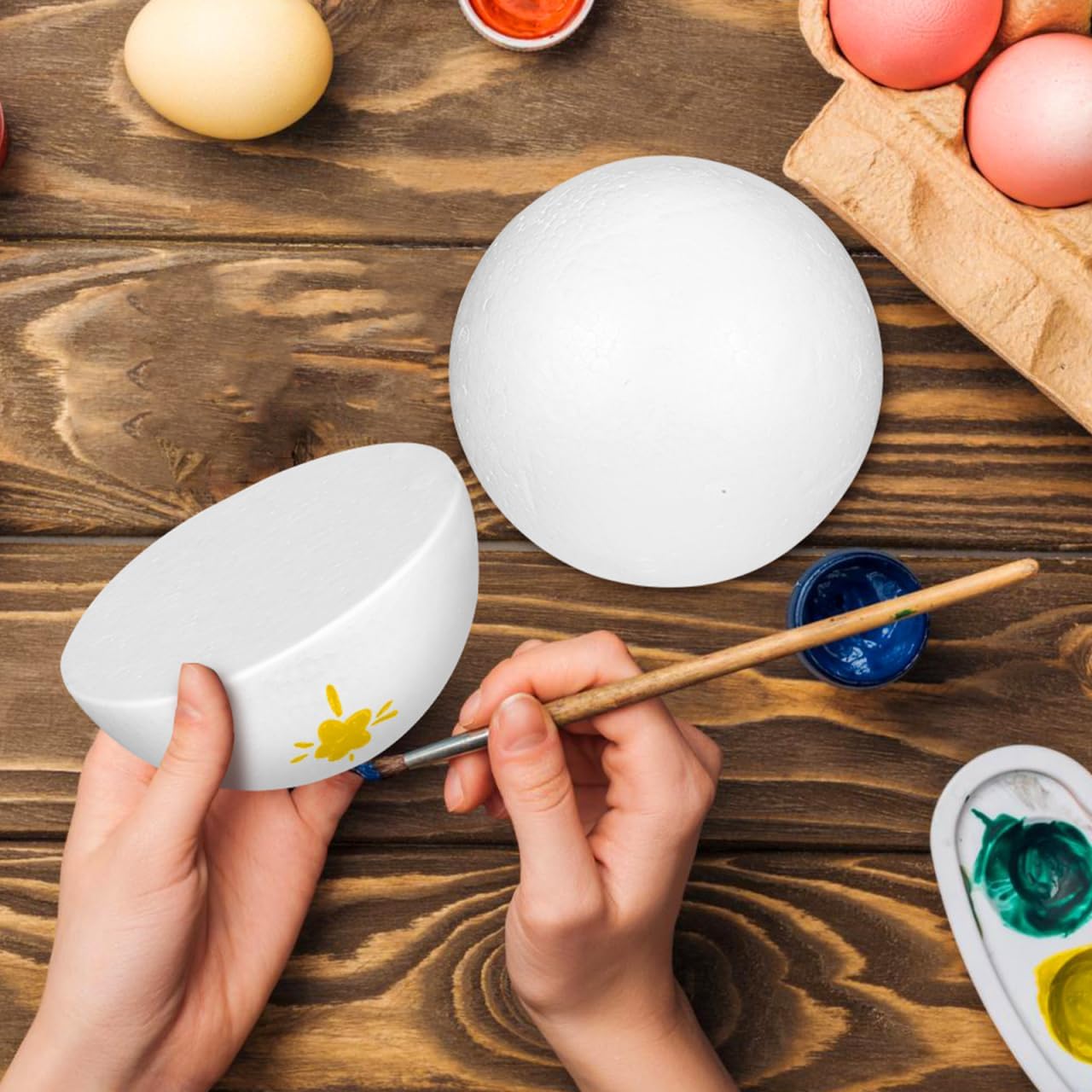 KESYOO 4Pcs 6-Inch White Hemisphere Craft Foam Half Ball Polystyrene Semicircle Model for DIY School Science Projects Floral Wedding Decor Ornaments