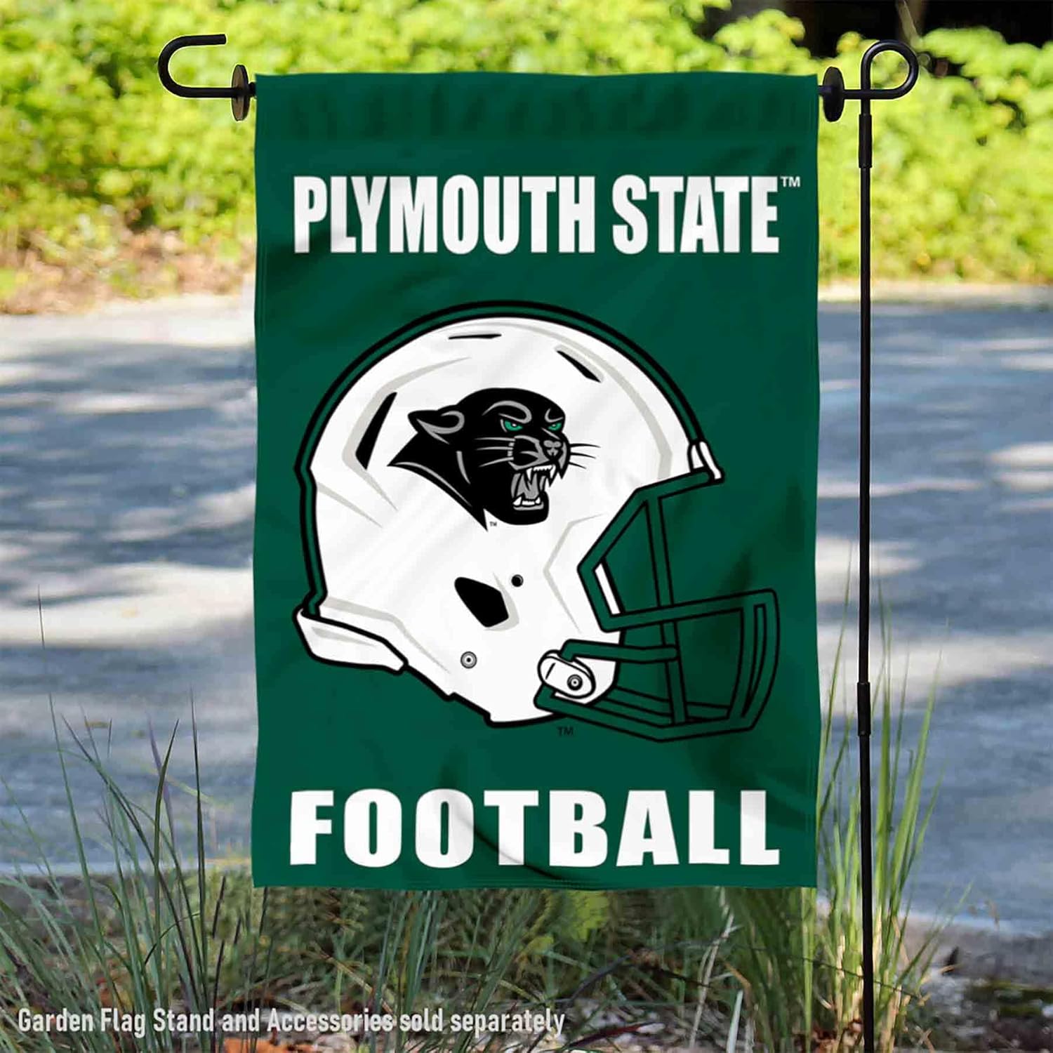 Plymouth State Panthers Football Helmet Garden Yard Flag - Image 2