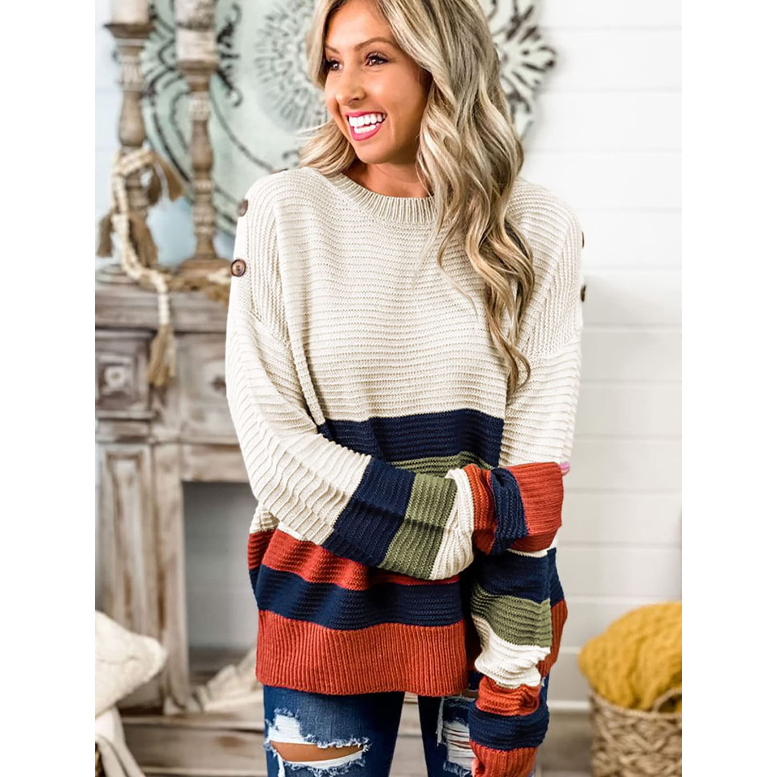 Manches Longues Décontractées d'hiver pour Femmes Robe Élégante Robe Mi-Longue en Tricot pour Femme Pull Tricoté