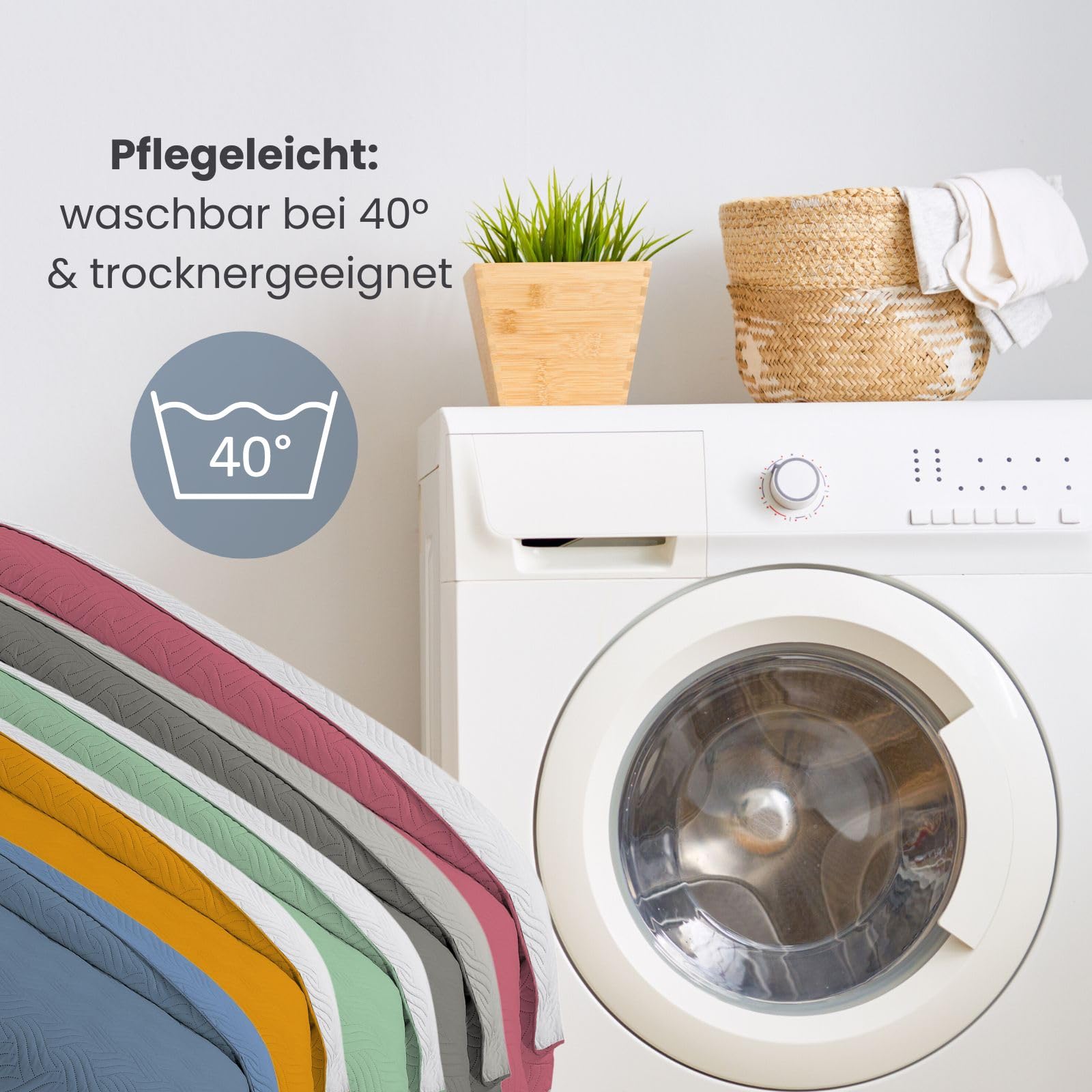 Wometo OekoTex Narzuta 220 x 240 cm - Poszewka z Mikrofibry, Szara, Watowana, Pikowana, Dwustronna, XXL, na Sofę i Łóżko