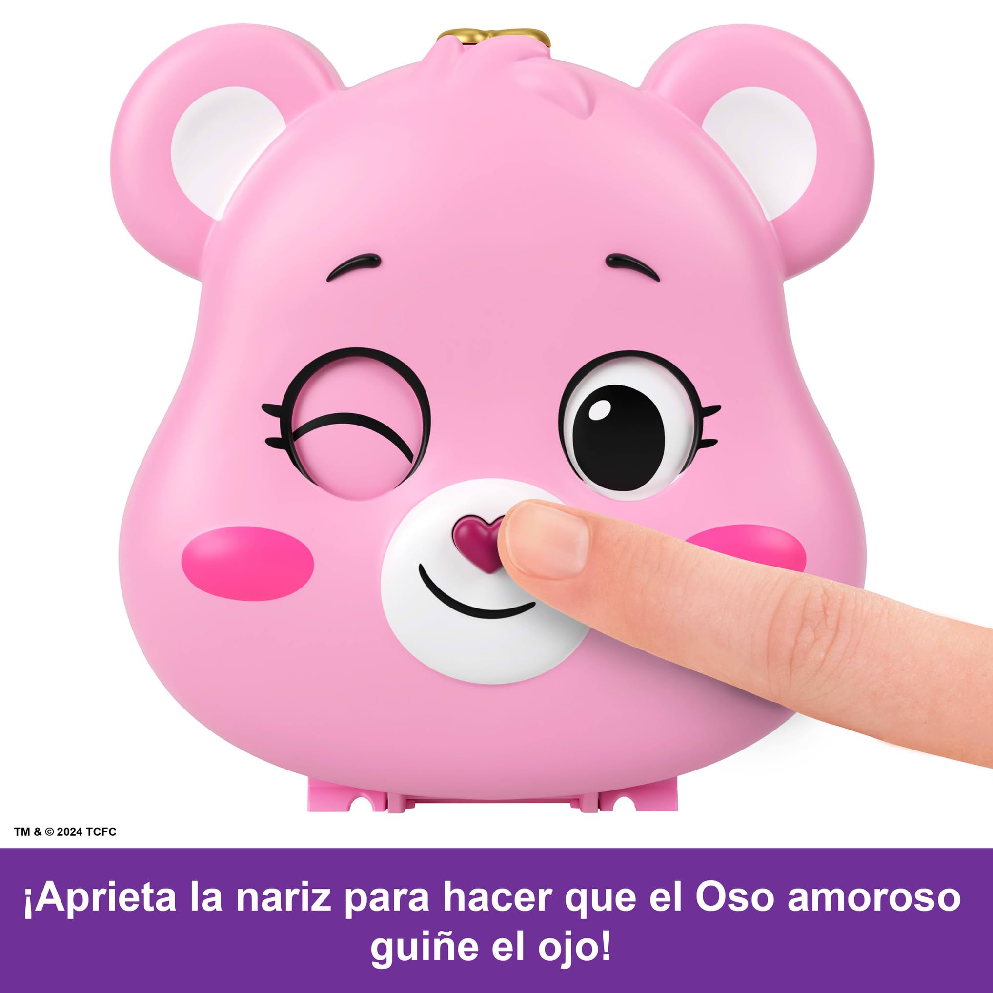 Polly Pocket y los Osos amorosos Conjunto de juego, juguete de viaje con muñecas, coche de juguete y accesorios temáticos, estuche de colaboración, JCC14