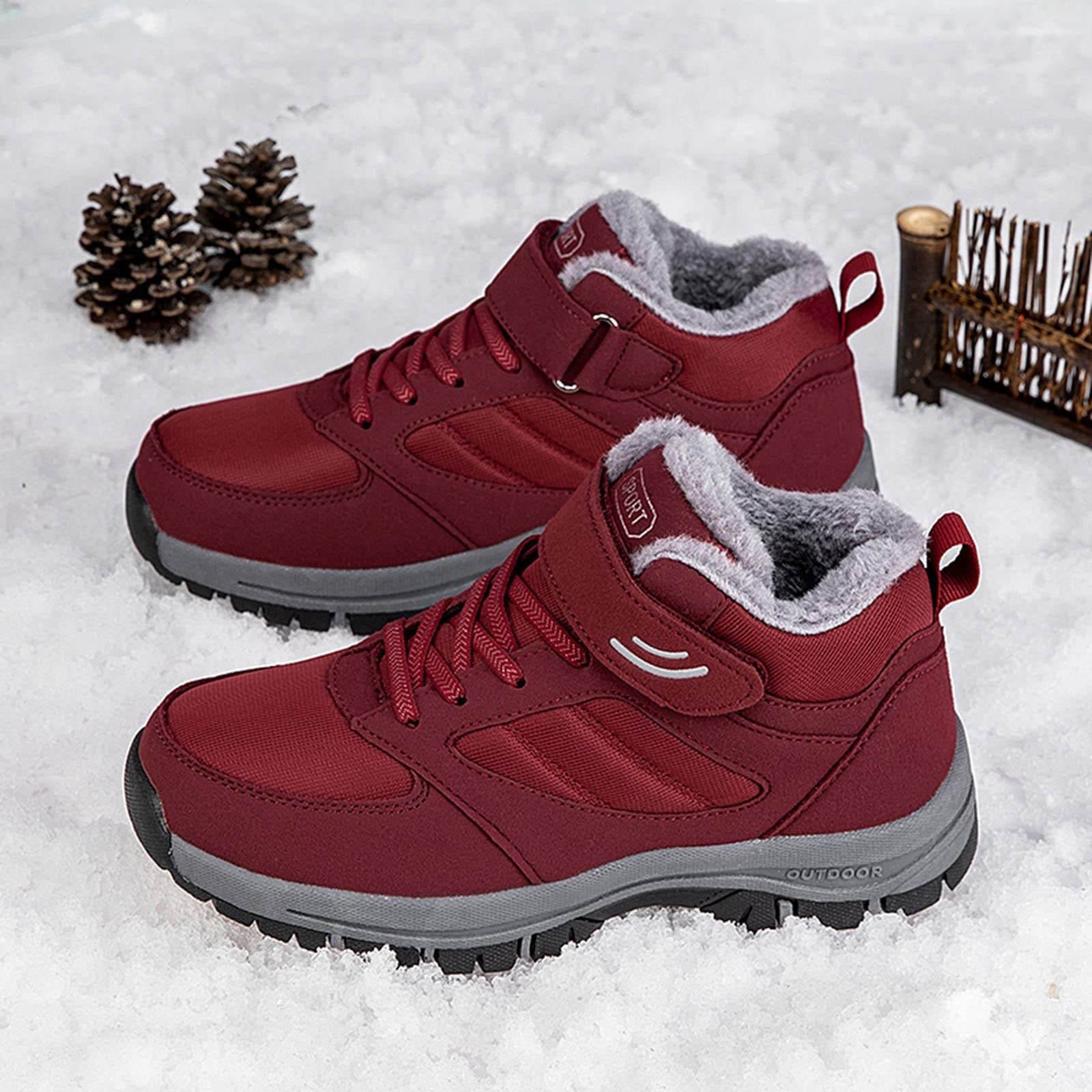 FGUUTYM Botines para mujer Zapatos negros de algodón Zapatillas de hombre Botas cortas Botas de nieve unisex invierno cálidas botas de invierno botas de invierno más zapatos deportivos de terciopelo