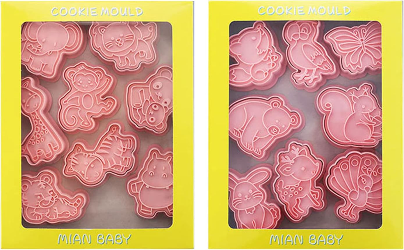 Animals Shaped Cookie Biscuit PP Push-type Household Baking Molds Animal Molds For Baking