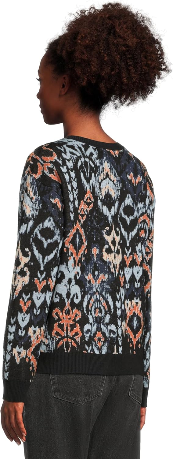 Liverpool Womens Long Sleeve Crew Neck Dropped Shoulder Jacquard Sweater - Image 3