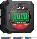 XUNTOP 4x90°Découvreur d'angle numérique Fort Magnetic Bottom Mesure d'Angle numérique ± 0,2° Outil de mesure d'intervalle de précision avec LCD Affichage pour les décorations de suspension Construction de bois et scie à table