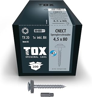 TOX Spenglerschrauben CNECT 4,5 x 80 mm, 200 Stk.