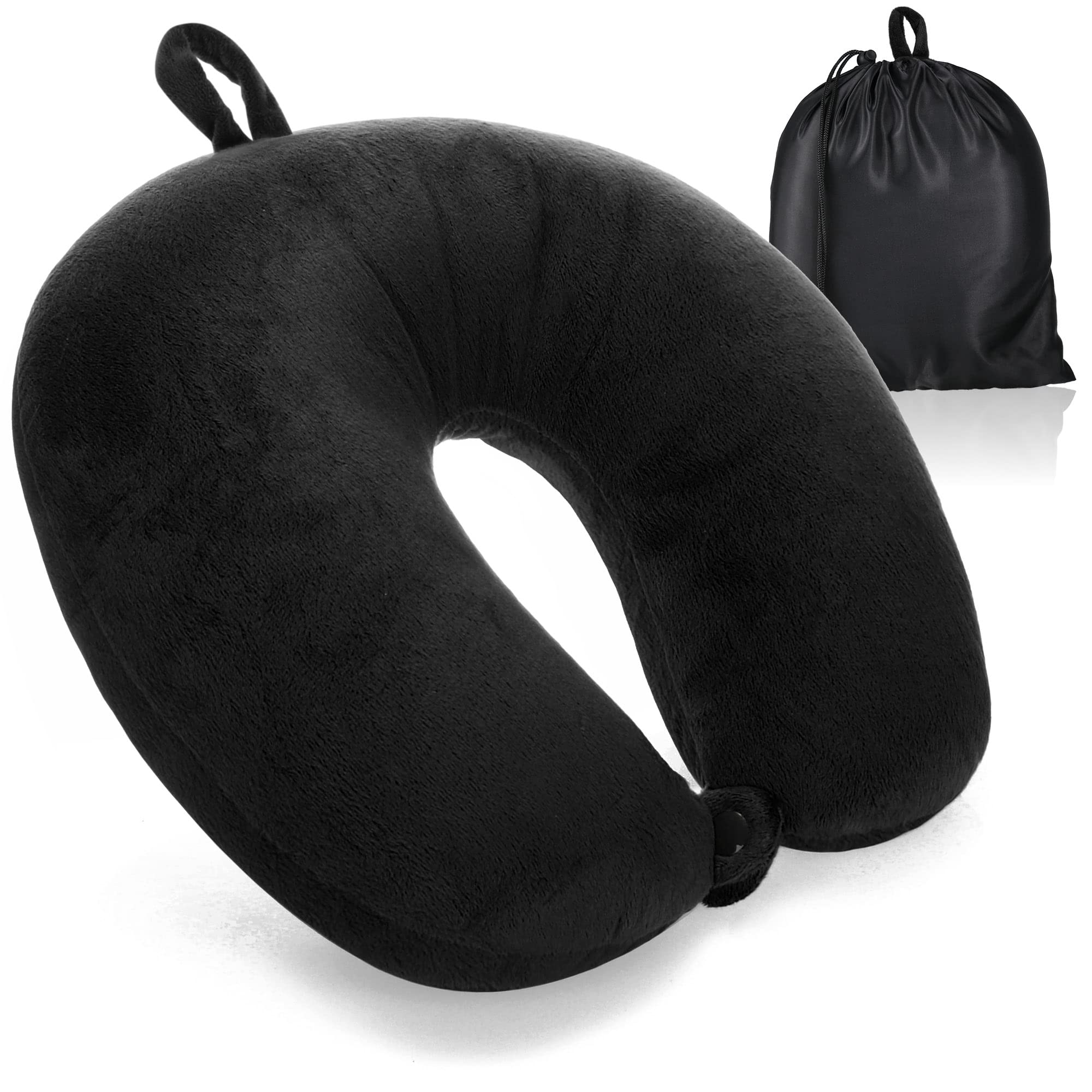 com-four com-four® Almohada para el Cuello Premium - Almohada con Espuma viscoelástica - Almohada de Viaje para Adultos.