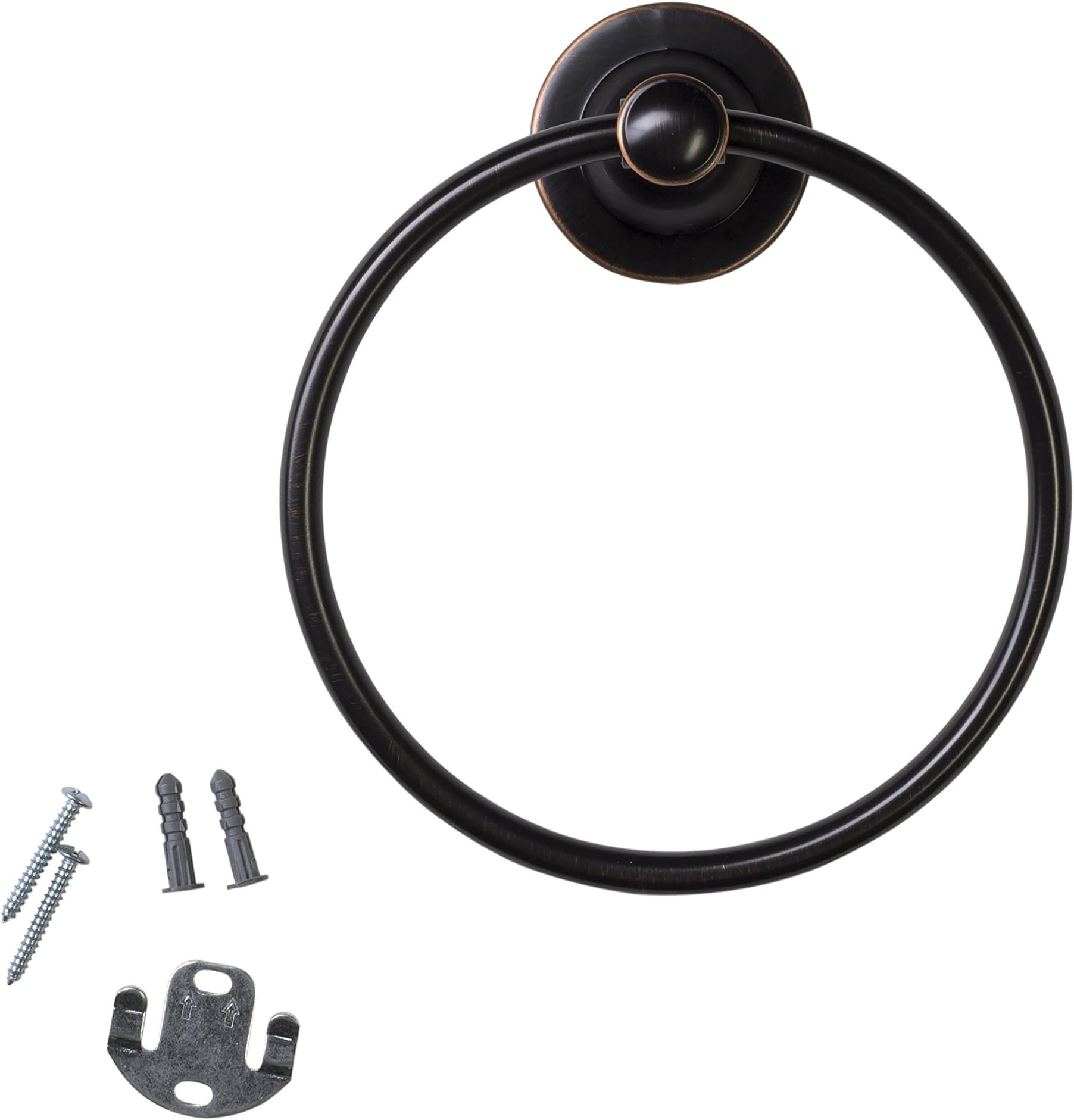 Delta Bathroom Towel Ring, Hand Towel Holder in Venetian Bronze with Copper Reveal by Delta Silverton