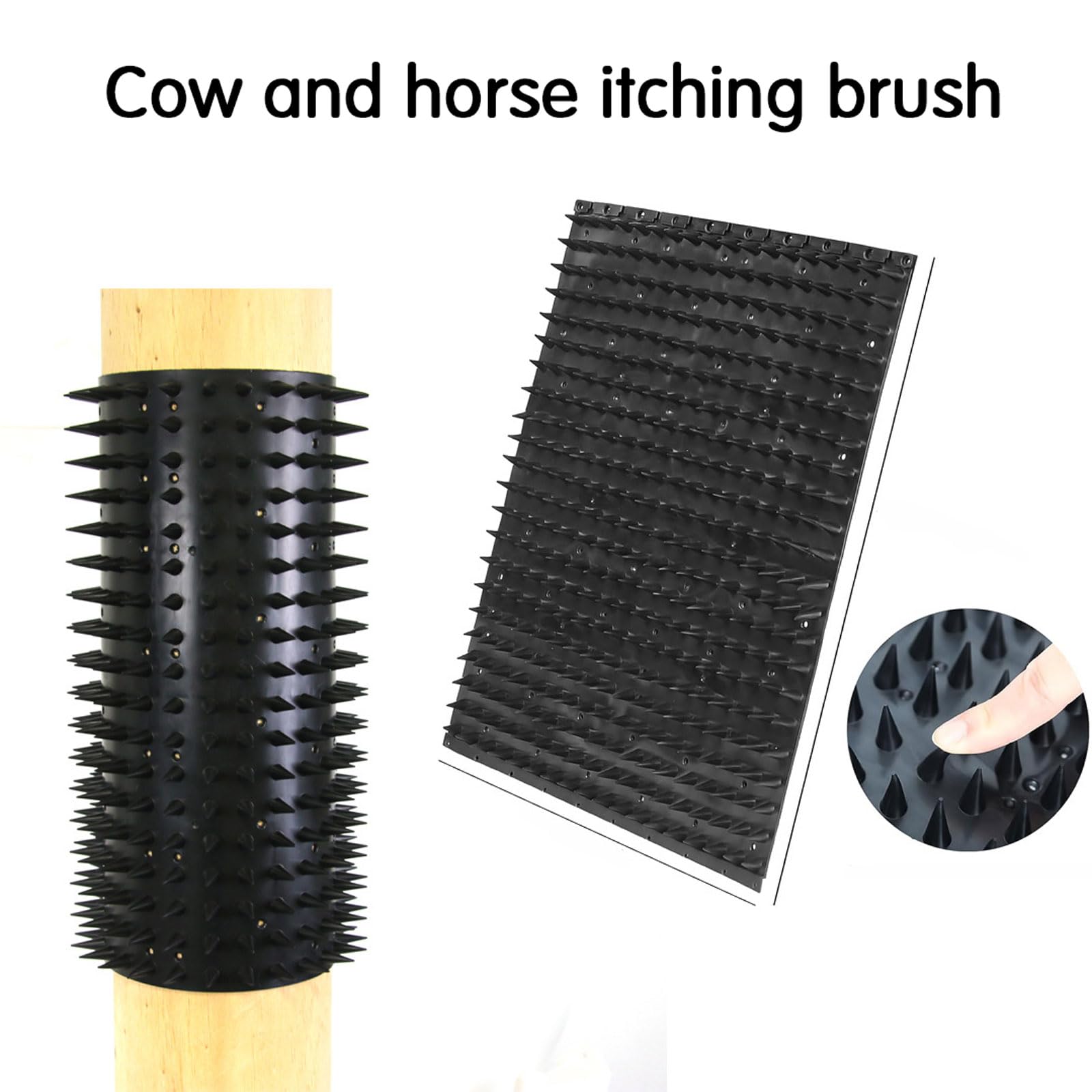 spazzola per mucche,Spazzola per grattare il cavallo per bovini,Allevia Il Prurito Alla Schiena ,Mantenere Pulizia,rimuovere parassiti ,resistente all'usura,ideale per,mucche,capre e altro