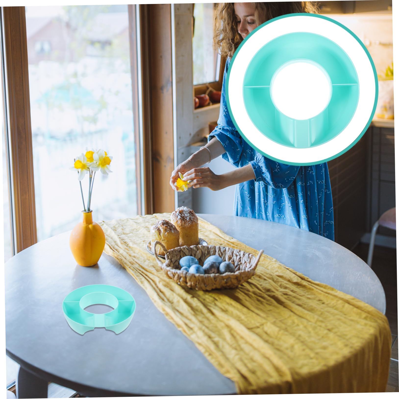 ABOOFAN Snack Bowl Tumbler Tray Reusable Snack Ring Accessory for Outdoor Camping Picnics Compact for Drinks Multi Functional Easy to Maintain