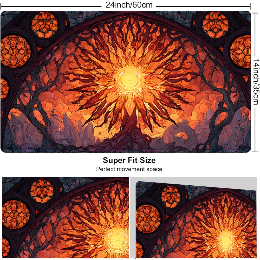 Board Game MTG Playmat + Black Waterproof Bag, Stitched Edges, Smooth Rubber Surface - Image 2