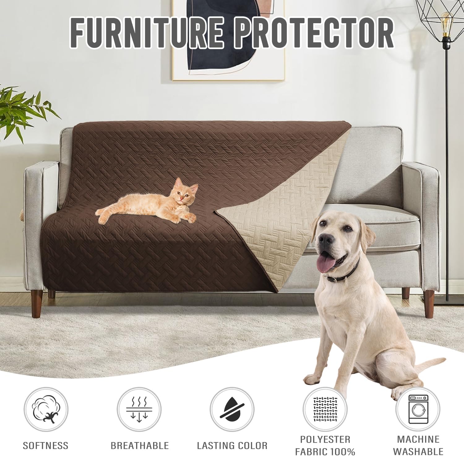 Waterproof Dark Grey Reversible Dog Bed Cover 20x30