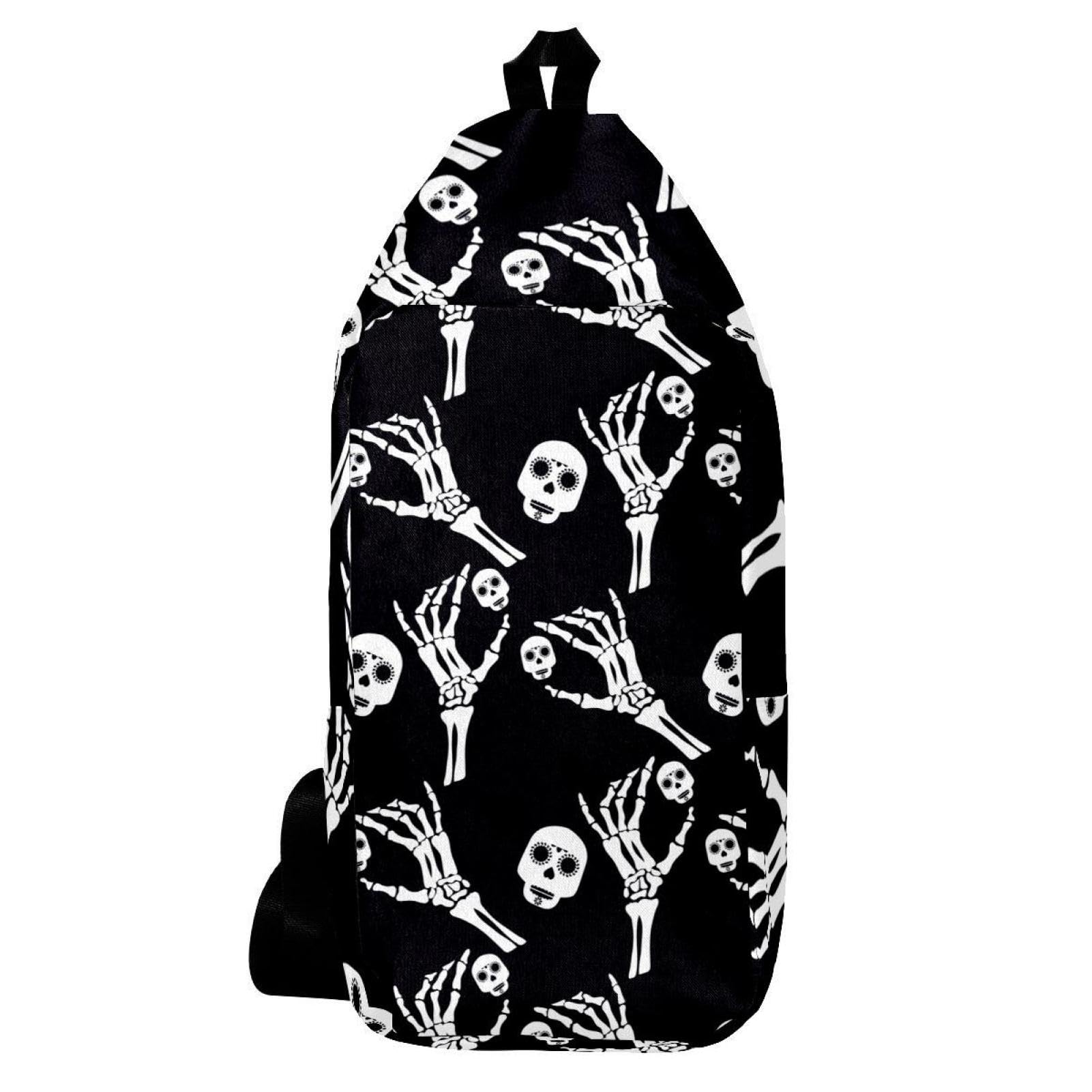 Sac de voyage crâne multicolore compact et ajustable - 6