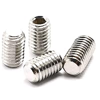 Vista 4 de Juego de 50 llaves hexagonales de acero inoxidable 304 M4x5mm métricas M4x5mm Tornillos de punta plana tono plateado para perilla de puerta