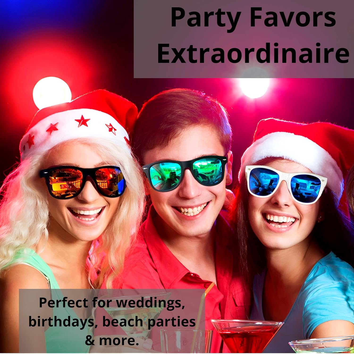 Eyegla Wholesale Sunglasses Bulk Adults Party Sunglasses 80s Glasses Shades Costume Eyewear Set-10 Pack - Image 7