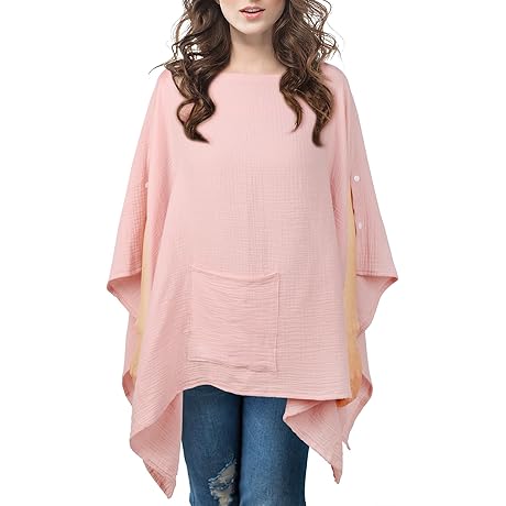 MVUOCR Pink Nursing Cover: Full Coverage and Privacy for Breastfeeding Moms
