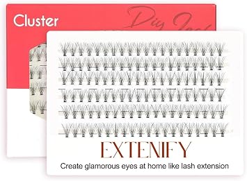 12mm Individual Lashes D Curl 10D Cluster Lashes 120pcs Eyelash Extenisons, DIY Lashes at home, Easy to Apply 10D-12mm-D