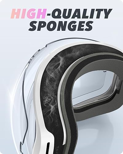 Miniatura 6 de RIOROO Gafas de esquí de snowboard para hombres, mujeres, adultos, jóvenes, sobre gafas OTG100% protección UV, antivahovisión amplia