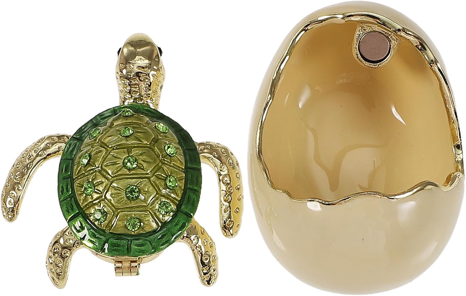 Didiseaon Creative, Golden with Magnet Refrigerator to Turtle Detachable Eggshell Design Easy Use and Not Easy to Break, Multifunctional Decor for Birthday and Souvenir Fridge Gifts