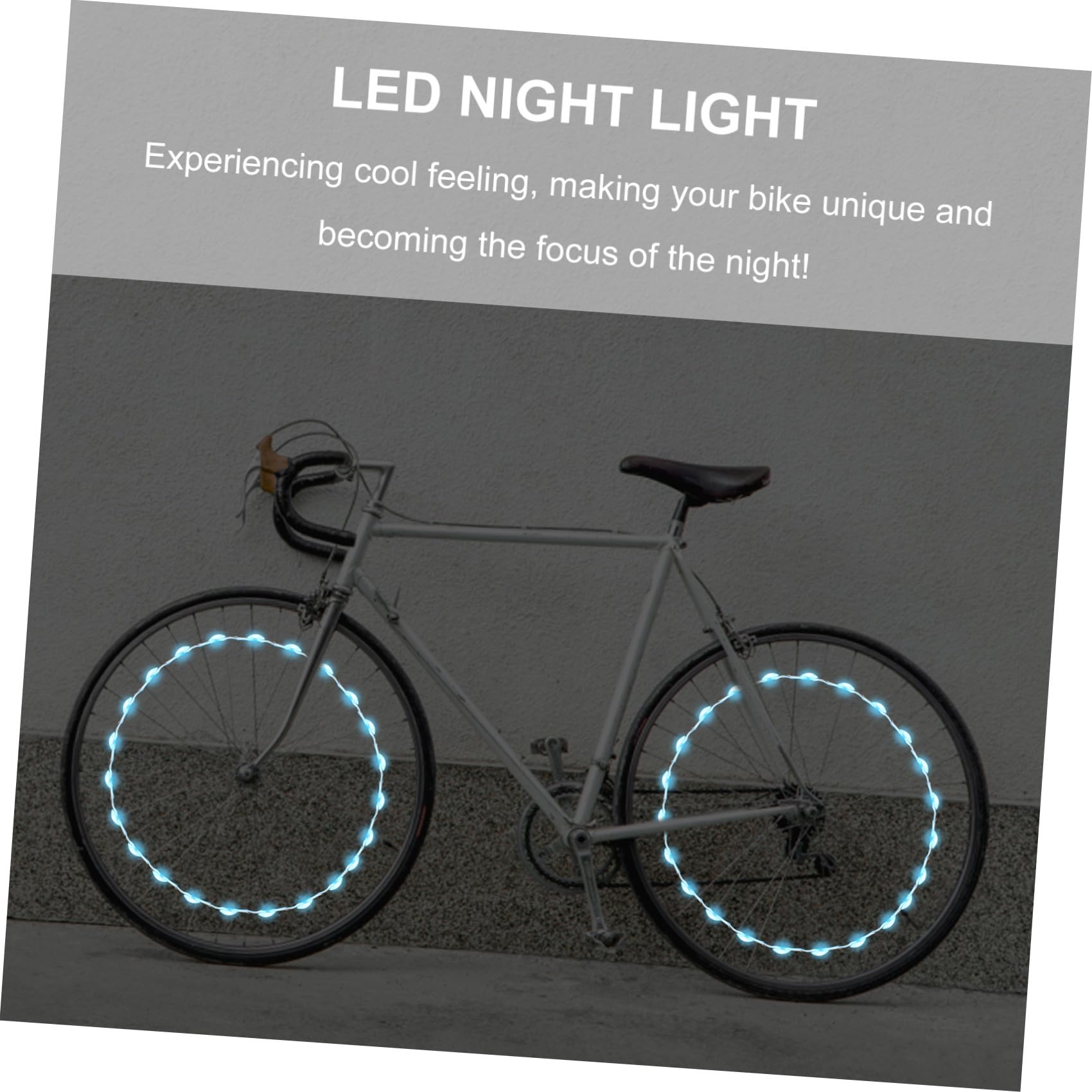 Kisangel lumière de Pneu Signal dirigé Scooter Cycle Rechargeable lumière LED Feux LED Lumière Clignotante Les vélos parlaient de lumière a parlé de lumière Abdos Black