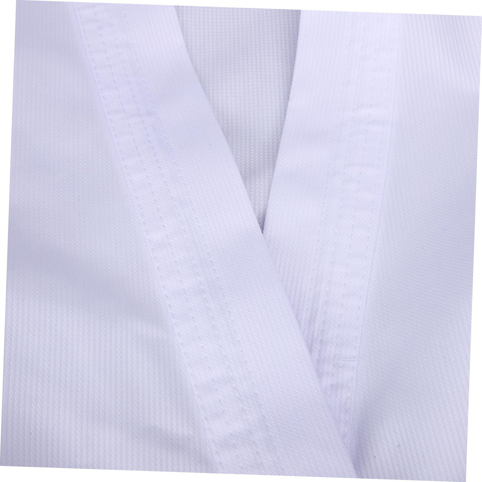 Uniforme de Karate Cinturón Elástico en Poliéster para Adultos y Cordones en Pantalones, Traje Resistente Blanco para Entrenamiento y Competición