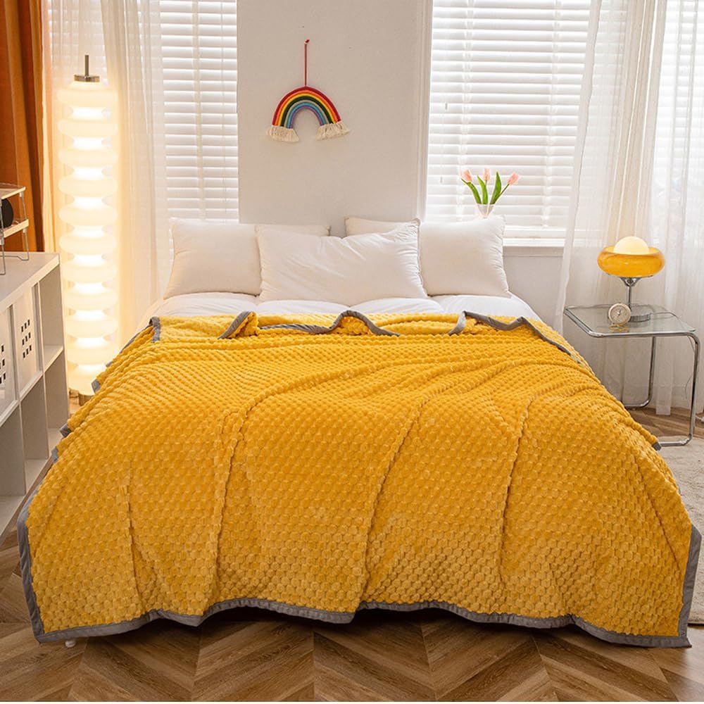 Cooling Blanket for Summer, Fuzzy Fleece Throw Blanket, Versatile Blanket Fluffy Soft Throw, All Season Use for Bed and Couch Throw/Singl (P,150 * 200cm)