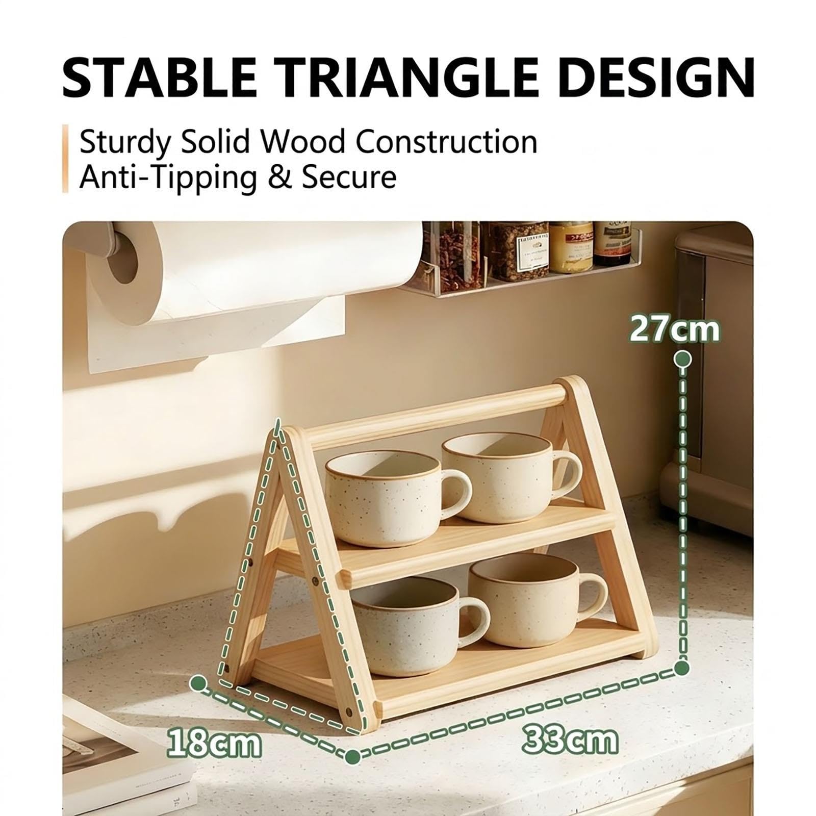 Porta Tazze in Legno, Supporto for Tazze da caffè for Banco