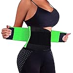 VENUZOR Waist Trainer Belt for Women - Waist Cincher Trimmer - Slimming Body Shaper Belt - Sport Girdle Belt (UP Graded)(Green,Medium)