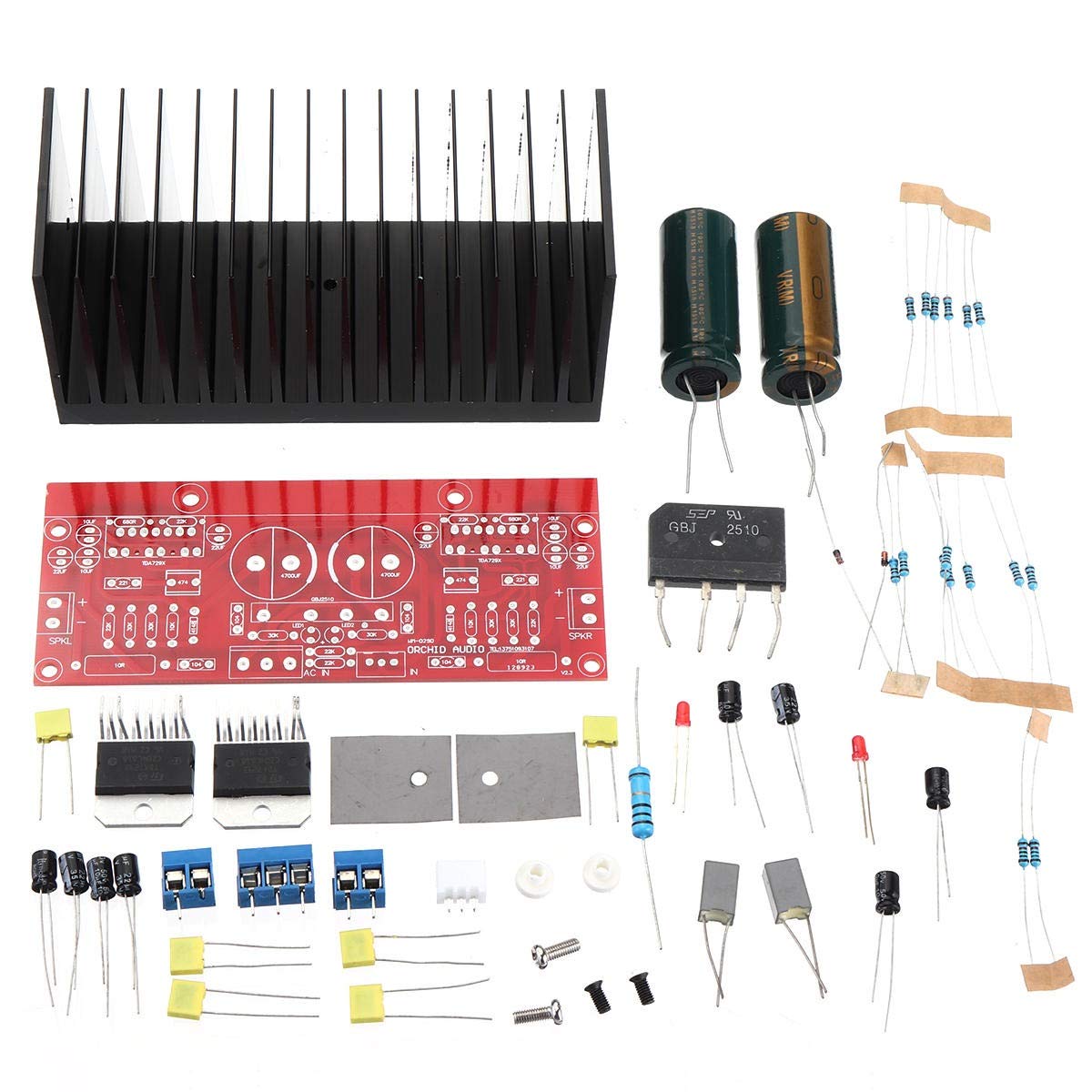Kit Amplificateur Audio DIY TDA7293 Stéréo 2.0 Canaux Carte Ampli Double AC12-28V