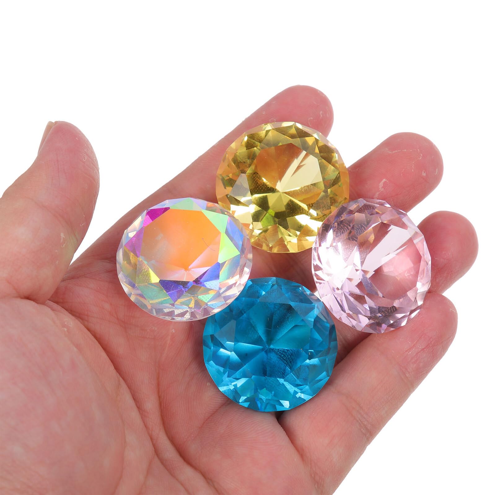SHINEOFI Decorazione Diamanti di Cristallo in Vetro 12 Pezzi 30mm