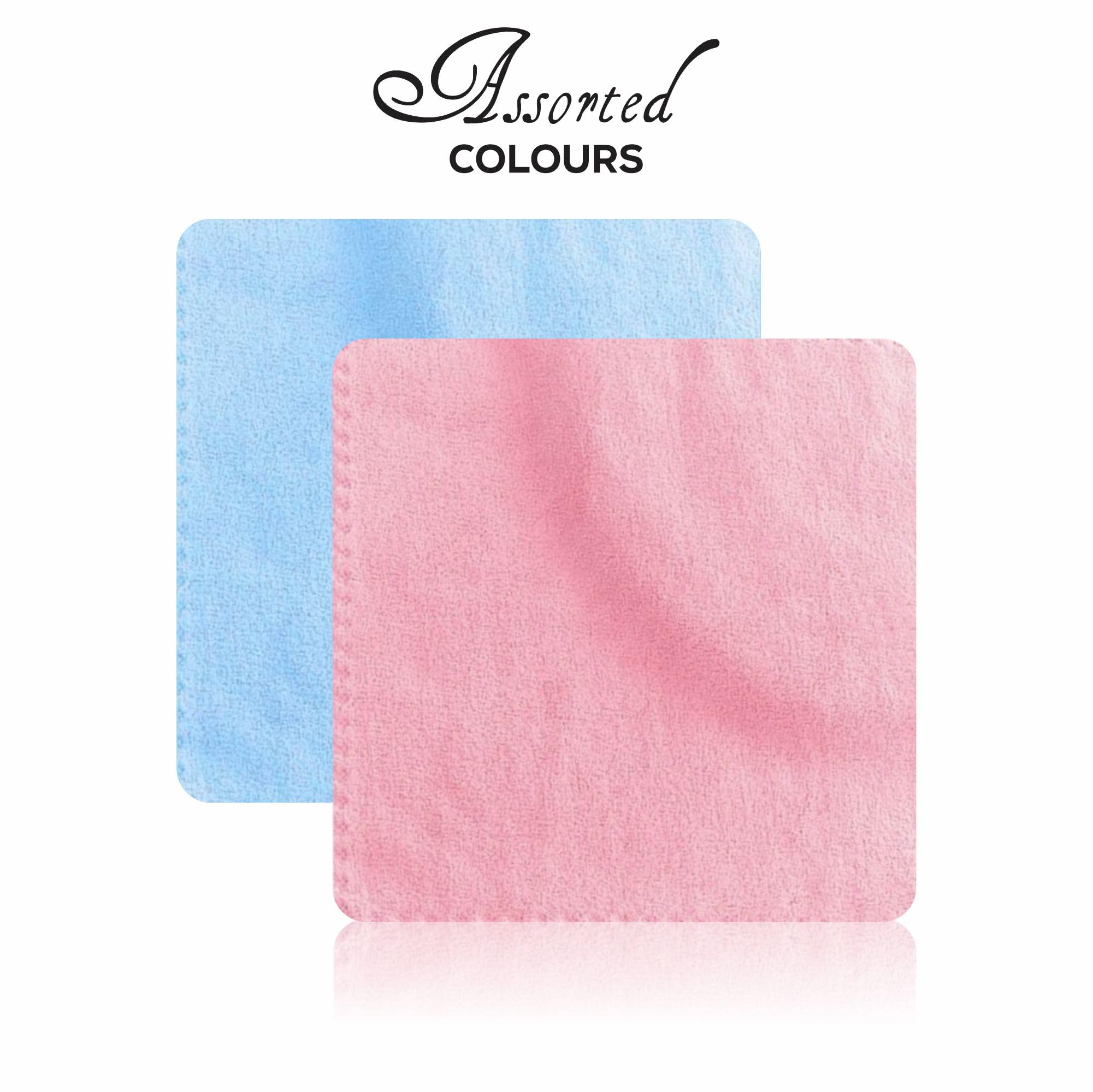 Baby Face Cloth Super Soft Baby Face Washing Cloths Child Face Cleaner Bath Feeding Shower Towel Flannel Wipe For Babies Toddlers Boys Girls Bath Essentials Assorted Colour 30cm x 30cm (Pack Of 3) - Image 3
