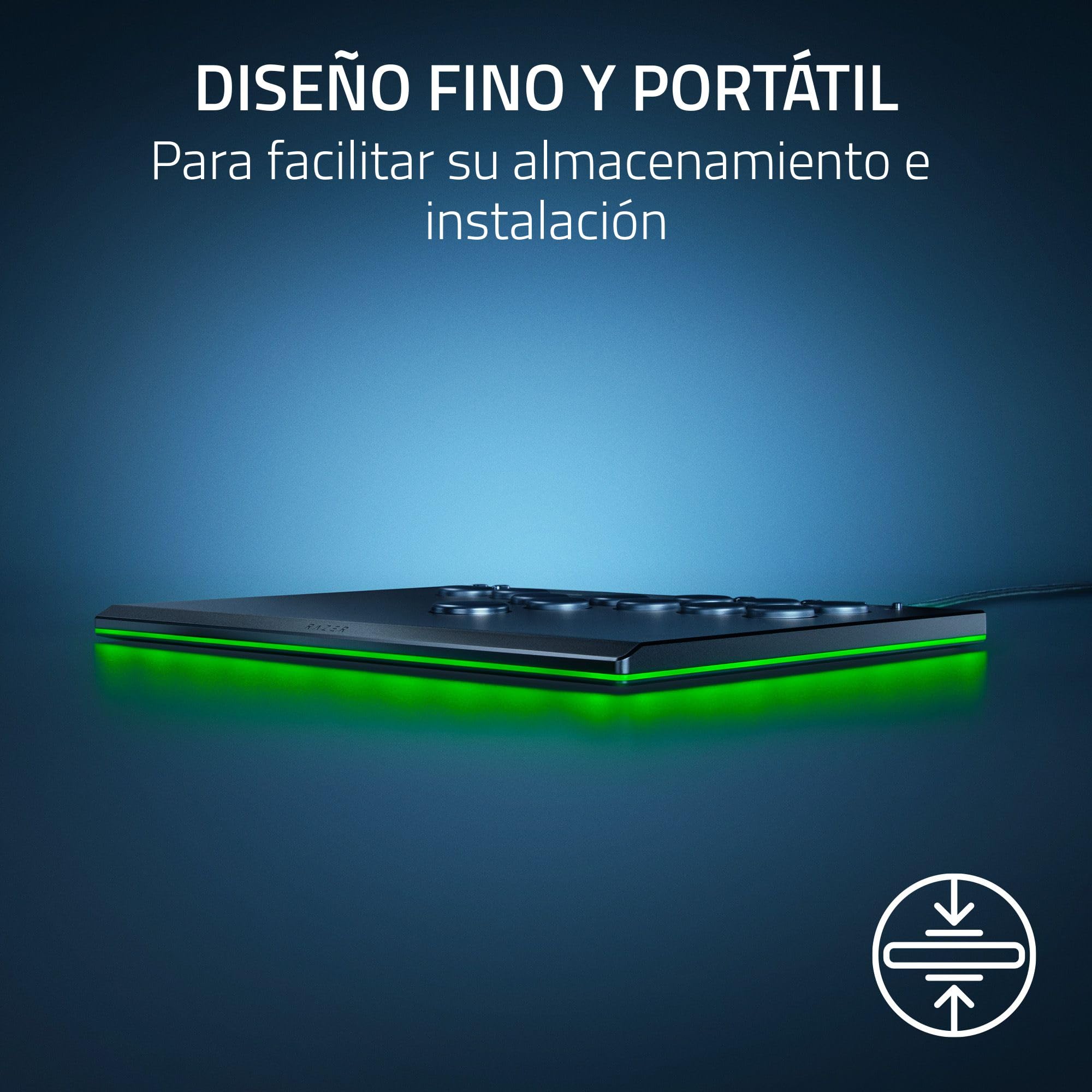 Razer Kitsune - Mando Arcade óptico multibotón para PS5 y PC (Disposición precisa de los botones de movimiento cuádruple, Switches ópticos de perfil bajo lineales Razer) Negro