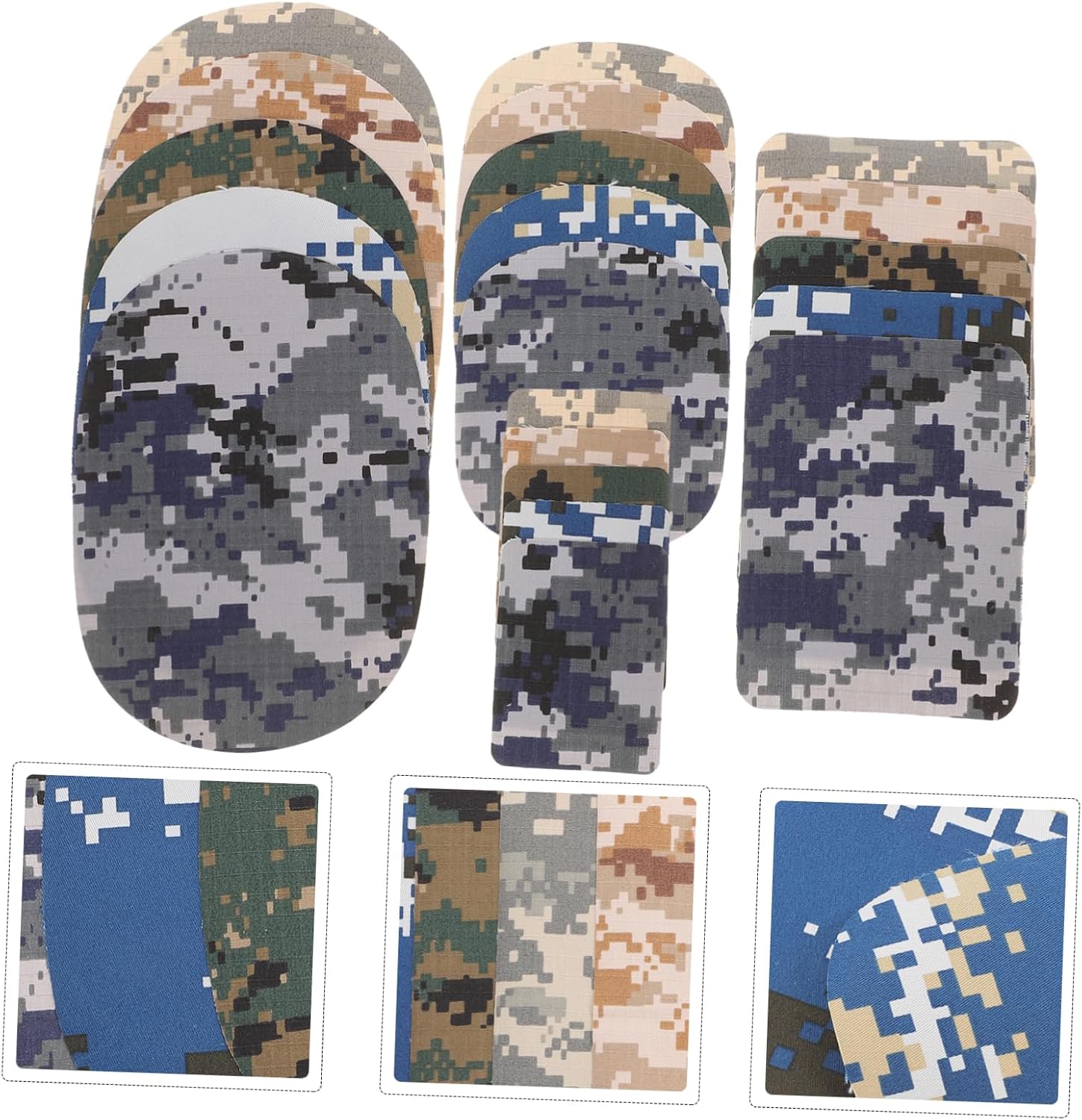 20pcs Iron Camouflage Patches for Clothes Repair Clothing Sewing Patches for Jackets Jeans Bags and Outdoor Camping Decoration