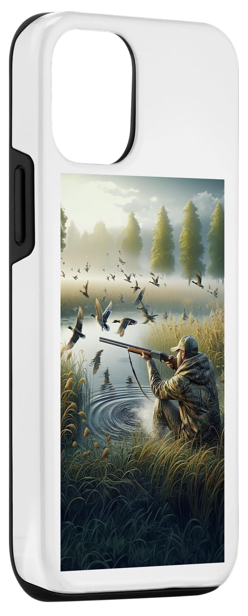 iPhone 13 Duck Hunter Men Illustration Hunting Case - Image 3