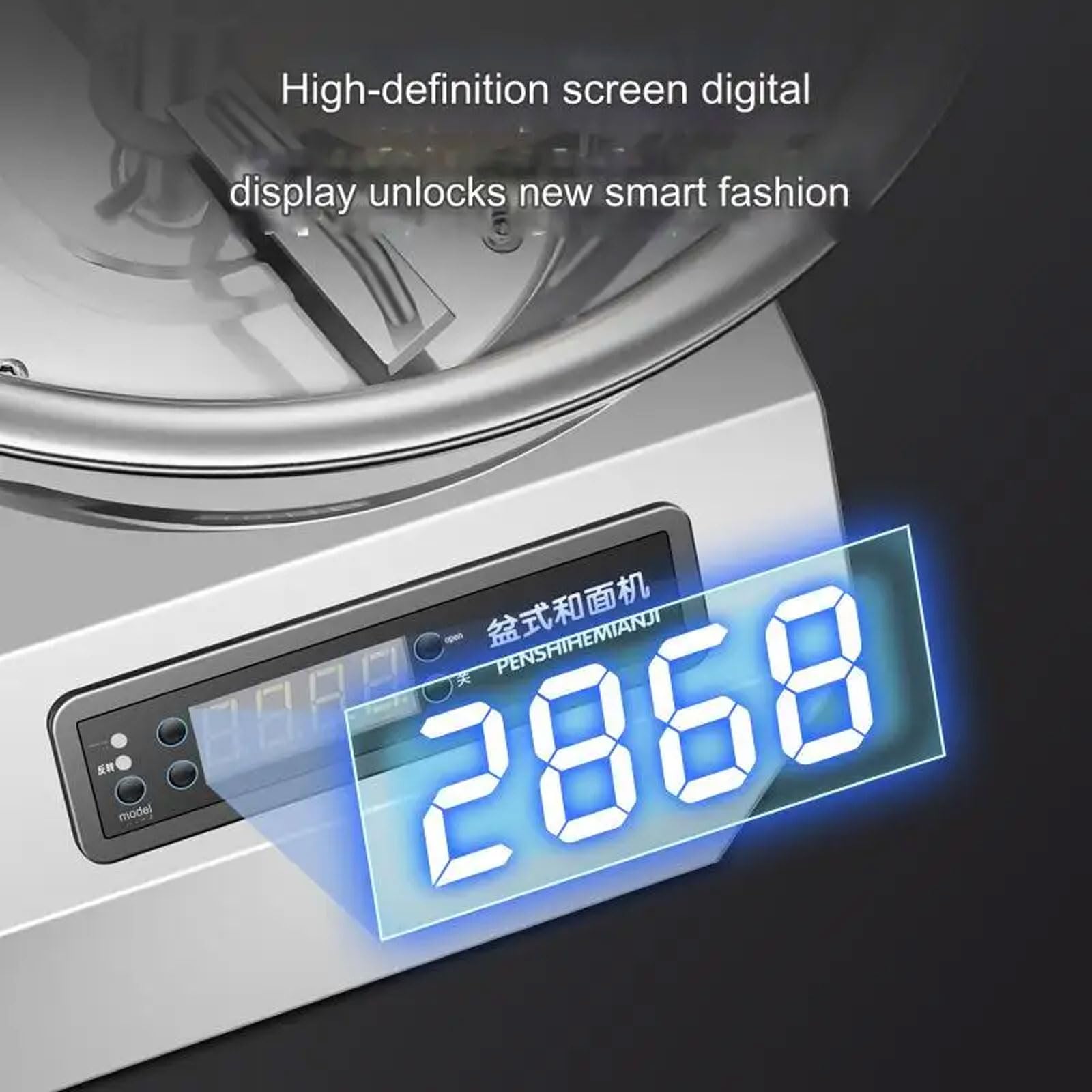 Petite Machine À Former La Pâte, Machine À Pétrir La Pâte Électrique 1800 W avec Écran D'affichage Numérique HD, Minuterie De 30 Minutes, Conception Avant Et Arrière, pour Cuisine, Restaurant