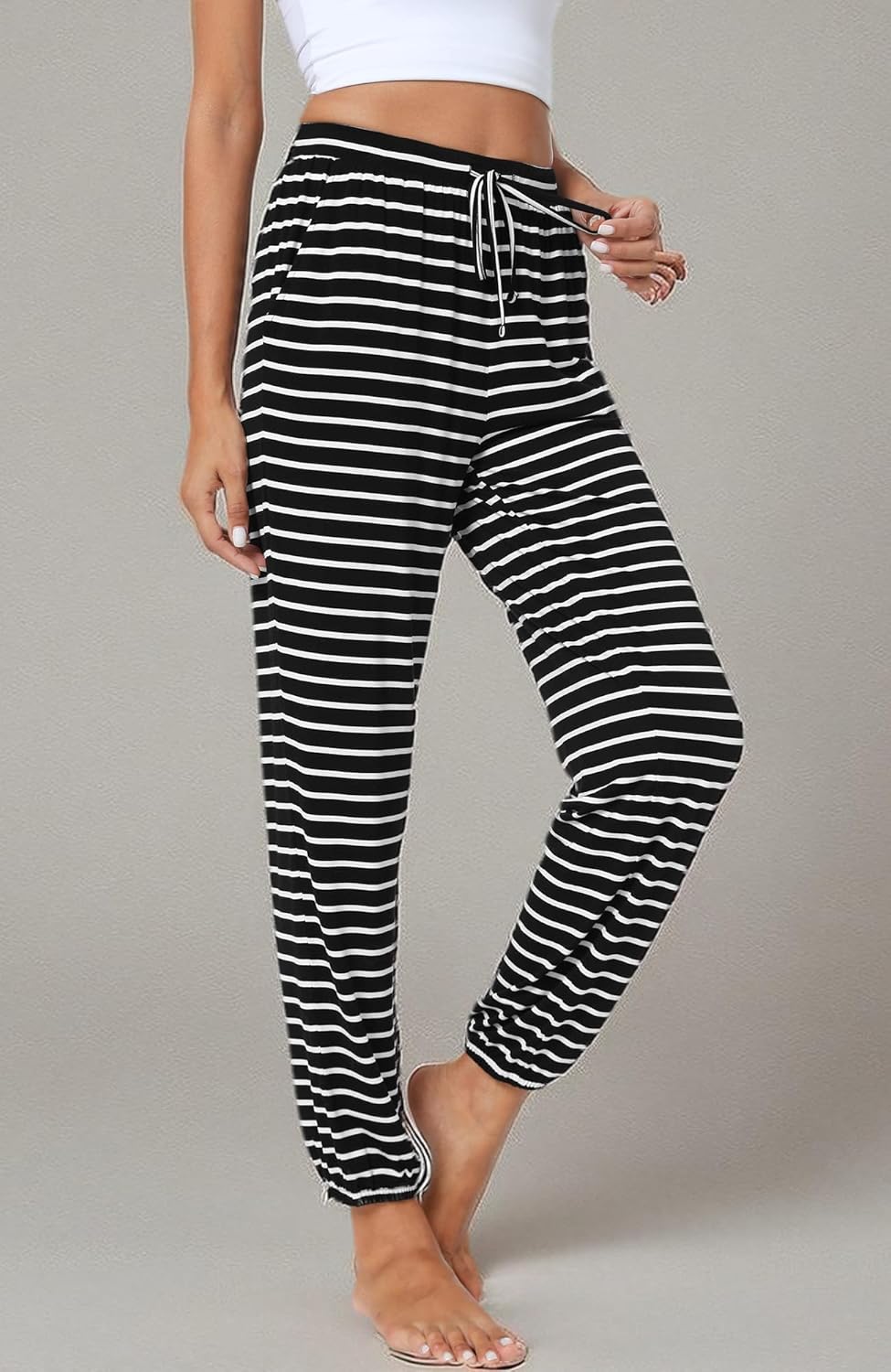 WiWi Pajama Pants for Women Lounge Super Soft Joggers Yoga Viscose from Bamboo Bottoms Cooling Pajamas Pant Sweatpants S-4X - Image 9