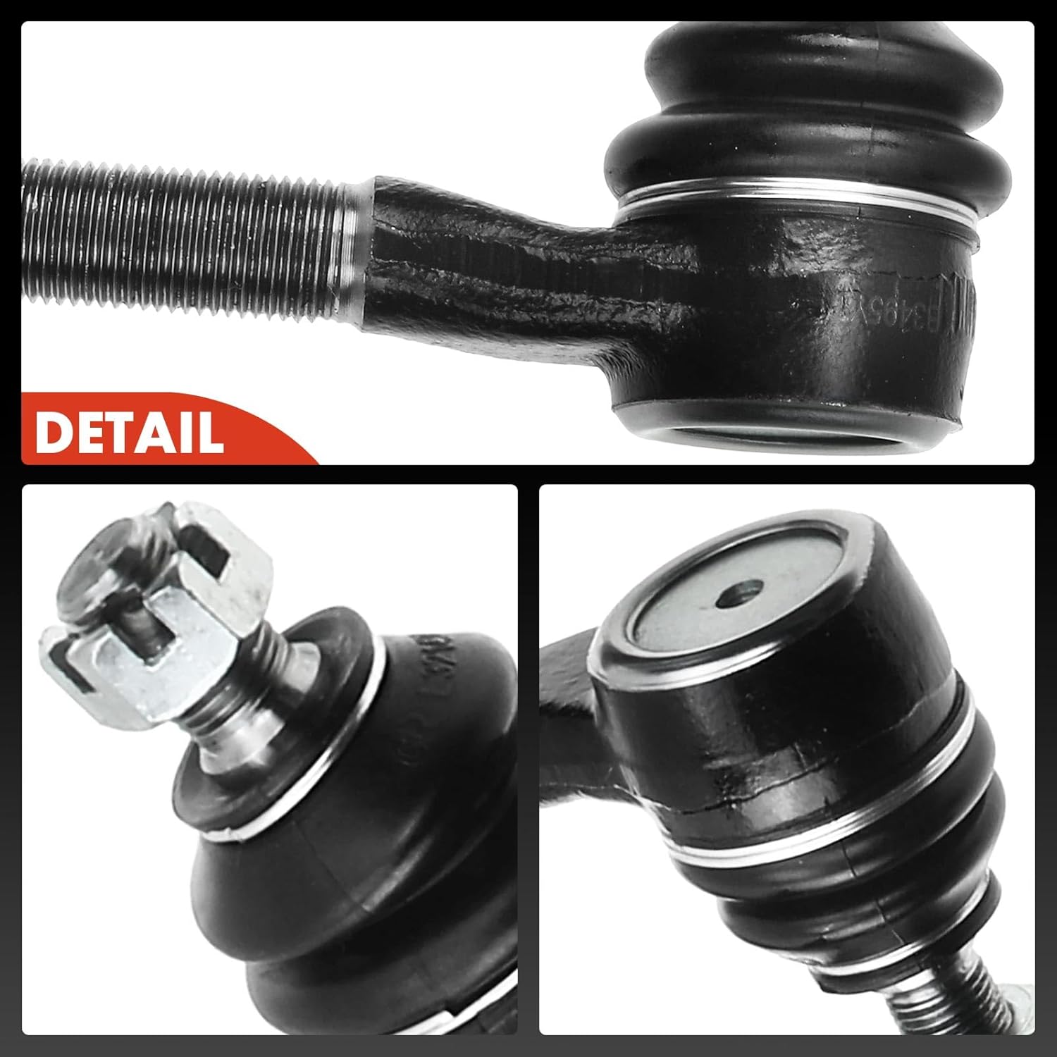 A-Premium Set of 6, Front Inner & Outer Tie Rod End Kit, Compatible with Ford Crown Victoria 1995-2002, Lincoln Town Car 1995-2002, Mercury Grand Marquis 1995-2002