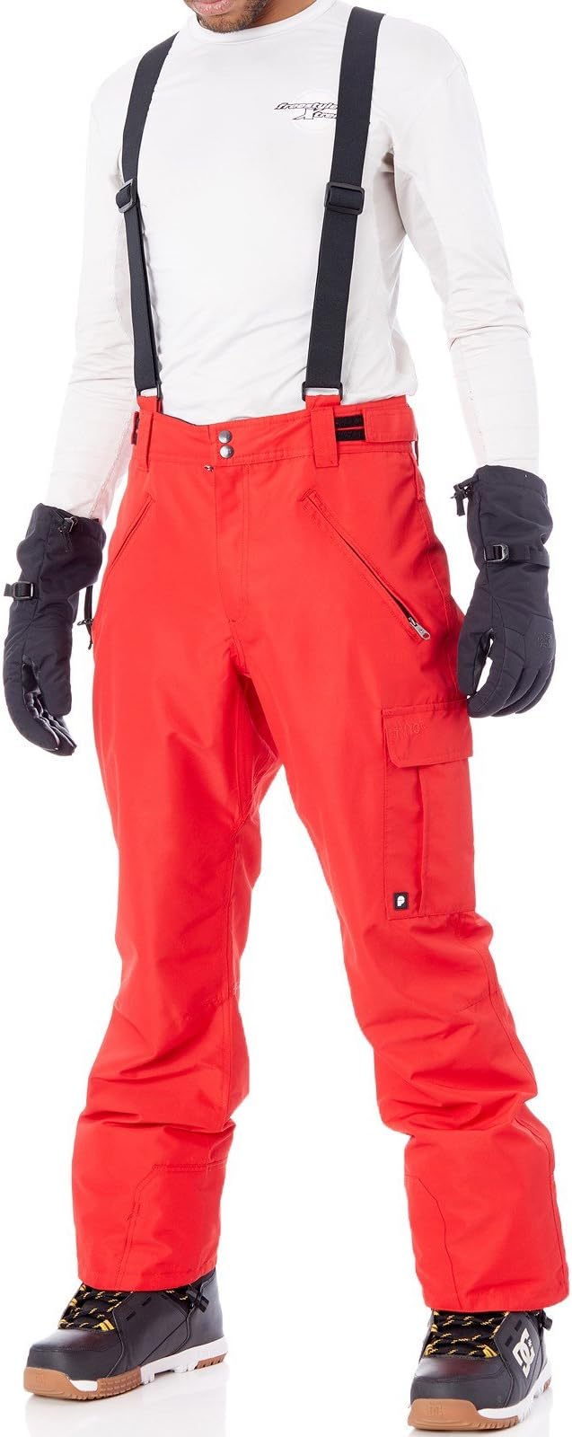 Protest Mens Denysy Ski Snowboard Snow Pants Red Burn Small
