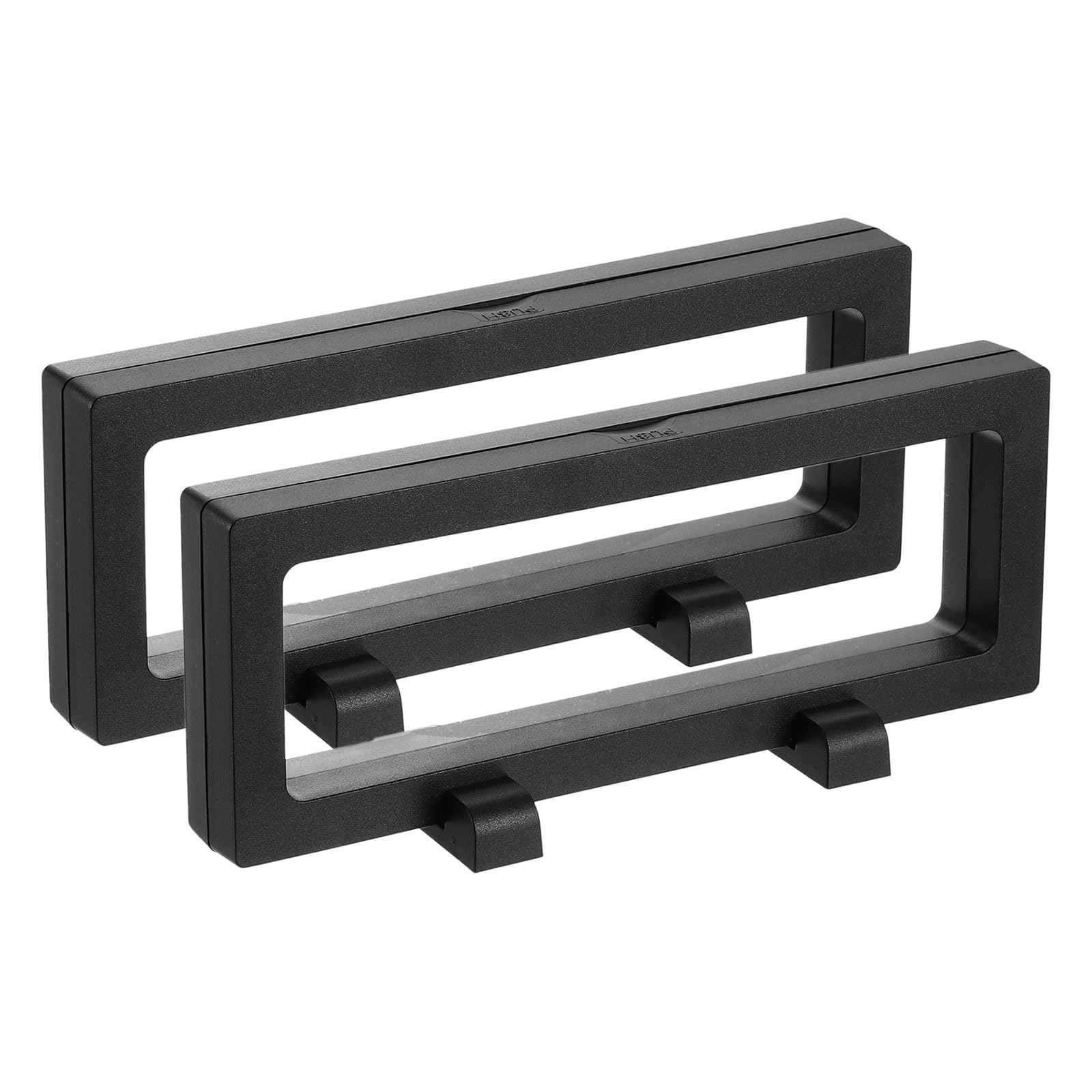 Présentoir flottant 3D uxcell en lot de 2 cadres noirs transparents