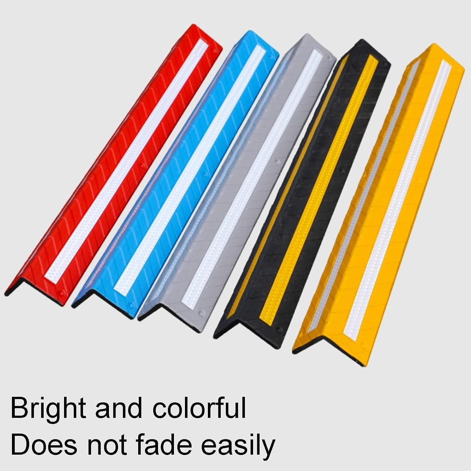 Reflective Corner Guard for Parking Garage - Yellow Rubber Protector Strip, L-Shape Parking Stopper for Warehouse Columns, Wall Protection (31.5x3.9x0.47in, 1pc)