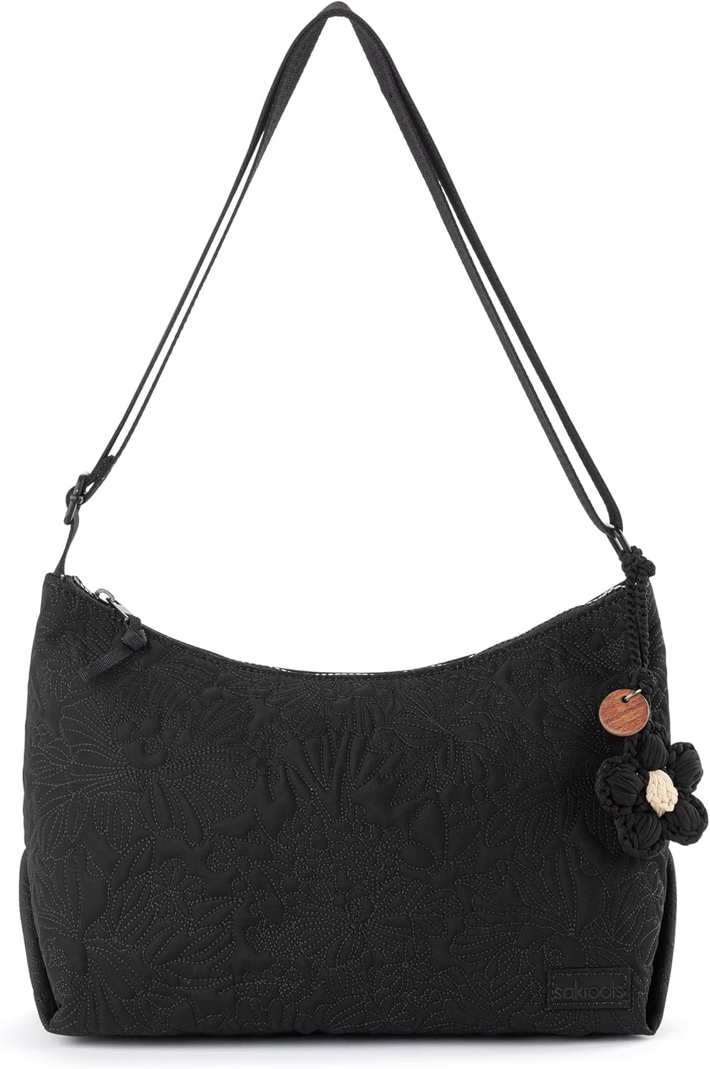 Sakroots Banyan Hobo – Shoulder bag with Zipper Closure & Detachable key dangle. Lightweight Everyday Travel Hobo for Women