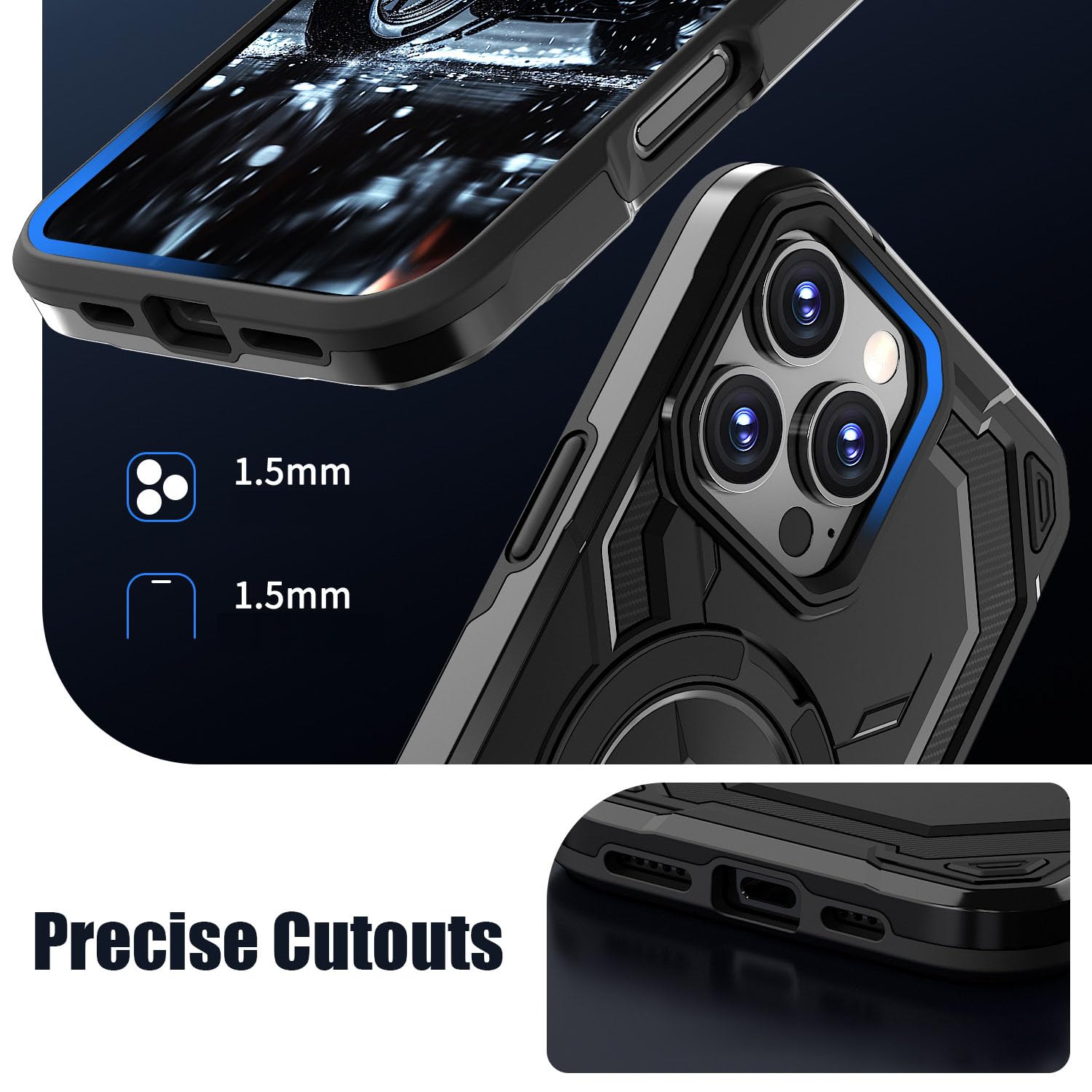 Magnetyczne etui na iPhone'a 17 PRO Max / 17 Pro/Air/17, obrotowy