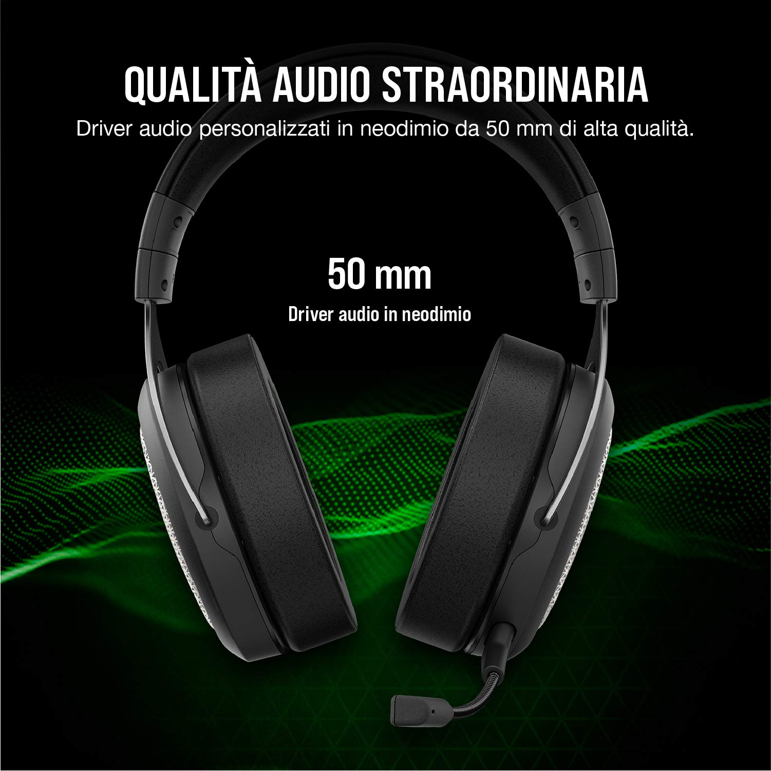 Corsair HS75 XB WIRELESS Cuffie Gaming con Microfono per Xbox Series X e Xbox One (Lcollegati Direttamente Senza Adattatore Wireless, Audio Dolby Atmos, Microfono Unidirezionale) Nero