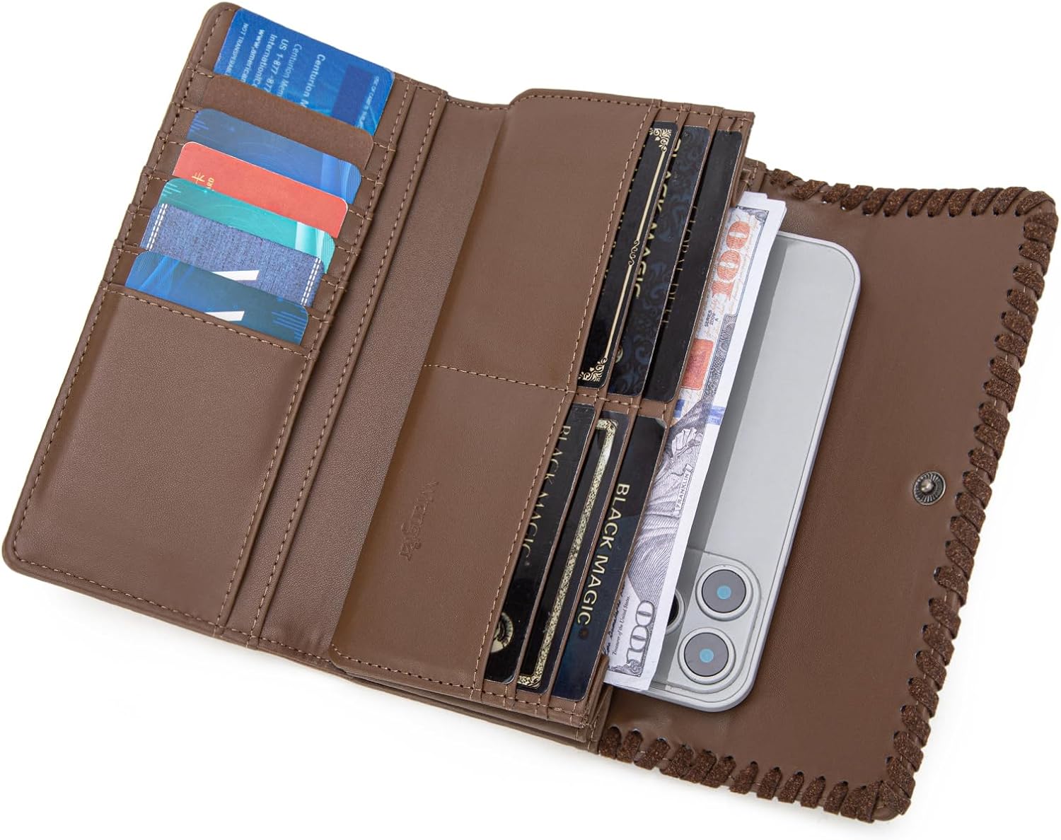 Montana West X Wrangler Western Wallets for Women Trifold Wristlet Wallets Large Capacity Women Clutch Wallet with Coin Purse - Image 5