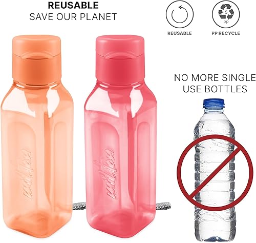 Miniatura 5 de MILTON Botella de agua de viaje, 1 botella deportiva reutilizable con tapa de cierre fácil de abrir y cuello a prueba de fugas, botellas de agua de