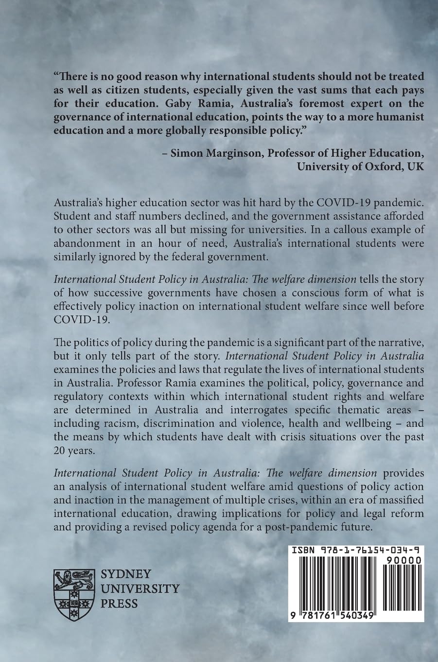 International Student Policy in Australia: The welfare dimension